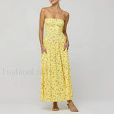 Corset Ruffle Midi Dress
