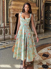 Slim Spaghetti Strap Floral Dress