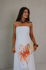 Scarlett Strapless Maxi Dress-Ivory