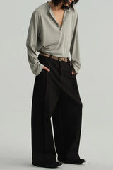 Henley Neck Soft Comfortable Long Sleeve Tee
