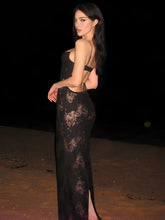 Floral Semi-Sheer Graceful Cami Long Dress