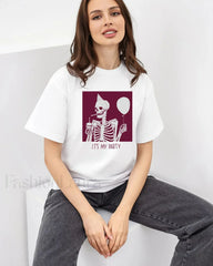 Funny Graphic Printed Cotton T-Shirt