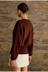 Vintage Button V-Neck Knit Cardigan