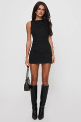 Sleeveless Solid Color Bodycon Mini Dress