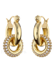 Polished Double Graceful Hoop Earrings