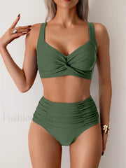 Ruched Push-Up Bikini Set
