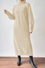 Turtleneck Pullover Sweater Dress