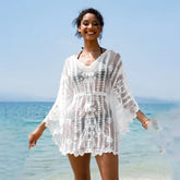 Transparent Lace Mini Dress Cover Up