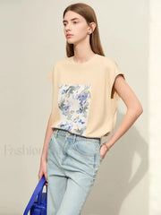 Oil Painting Floral T-Shirt