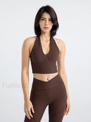 Halter Cropped Graceful Tank Top