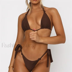 Micro Solid Brazilian Bikini Set