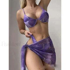 Print Drawstring Mini Three Piece Set