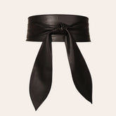 Wide Bow Tie Ribbon Waist Belt