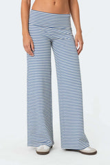 Athletic Fluid Stripe Straight Pants