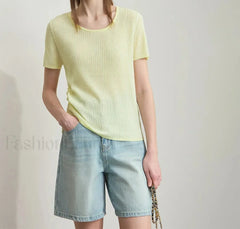 Drawstring Round Neck T-Shirt