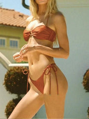 Print Bandage Push-Up Bikini Set