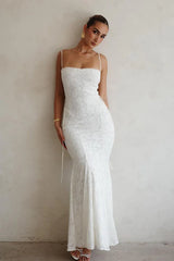 Sexy Spaghetti Strap Back Lace Up Formal Dress
