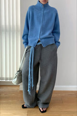 Soft Knit Zipper Cardigan