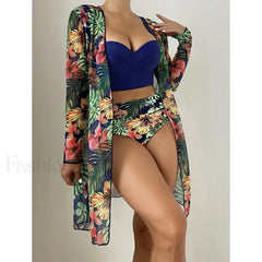 Pink Dot Print Mesh Cover Up