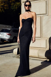 Sexy Strapless Sequin Maxi Dress