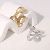 Geometric Stainless Steel Band Vintage Design Ring
