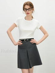 Pink Minimalist Slim Fit T-Shirt