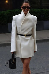 Long Sleeve Stand Collar Blazer