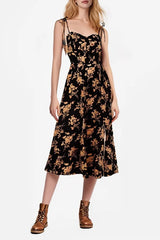 Strap Slim Bodycon Floral Dress
