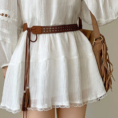 Boho Handmade Woven Wide Waist Belt