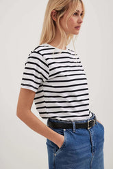 Striped Crew Neck Short Sleeve Tee