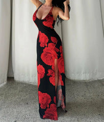 Body-Shaping Sleeveless Floral Dress