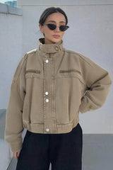 Denim Workwear Cropped Jacket