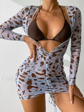 Leopard Cover Up Three Piece Set