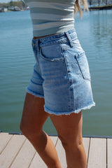 High-Rise Boyfriend Denim Short