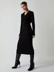 Wrap Knit Two Trendy Piece Skirt Set