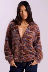 Vintage Stripe V-neck Knit Cardigan