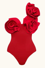 3D Floral Sexy Swim Two Piece Skirt Set