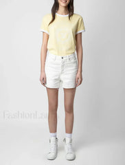 Yellow Contrast Color T-Shirt