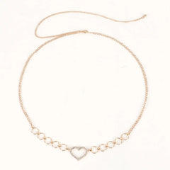Heart Rhinestone Sparkle Chic Waist Chain