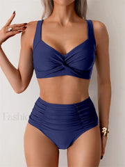 Ruched Push-Up Bikini Set