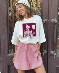 Funny Graphic Printed Cotton T-Shirt