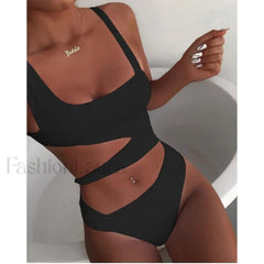 White Cut Out Push Up One Piece