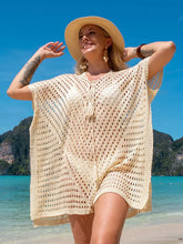 Crochet Hollow Out Mini Dress Cover Up