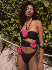 High Waist Floral Vintage One Piece