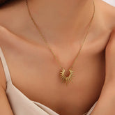 Vintage Style Gold Plated Sunflower Collar Necklace
