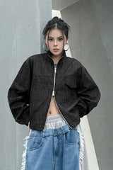 Denim Workwear Lapel Jacket