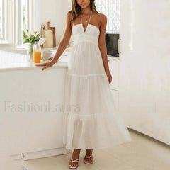 Spaghetti Strap V-neck Floral Dress