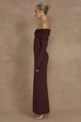 Elegant Off Shoulder Knit Sweater Dress