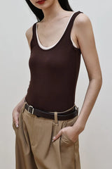 Sleeveless Wool Blend Knit Top