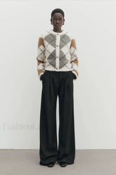 Diamond Knit College Cardigan